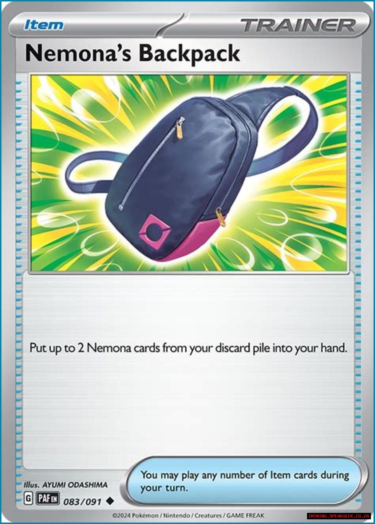 Nemona's Backpack (Paldean Fates 83)
