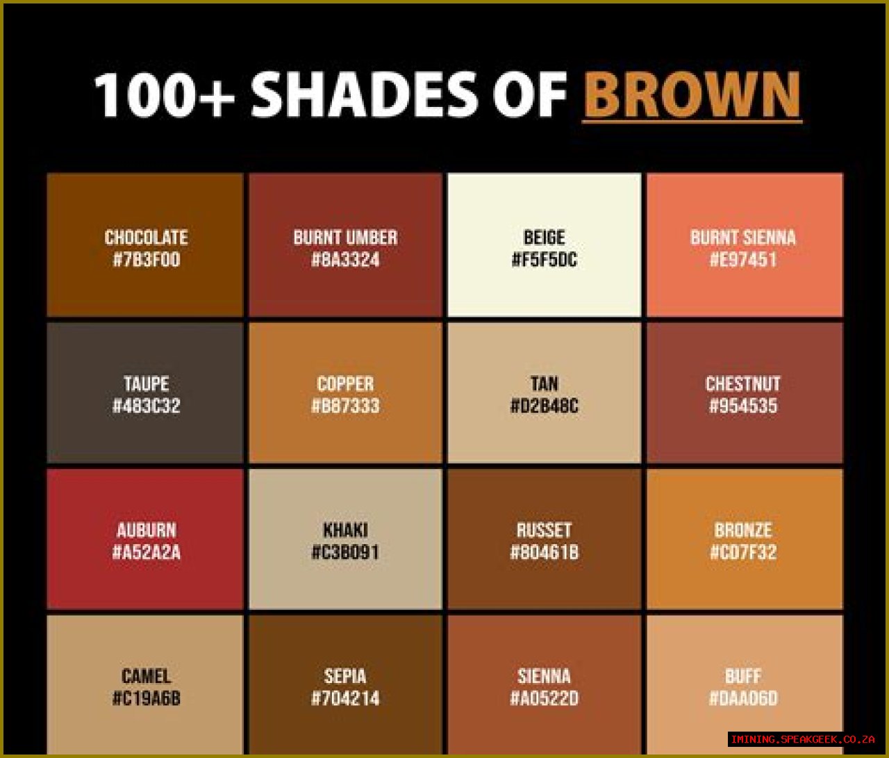 Shades of Brown - Exploring the Shades of the Brown Color Palette